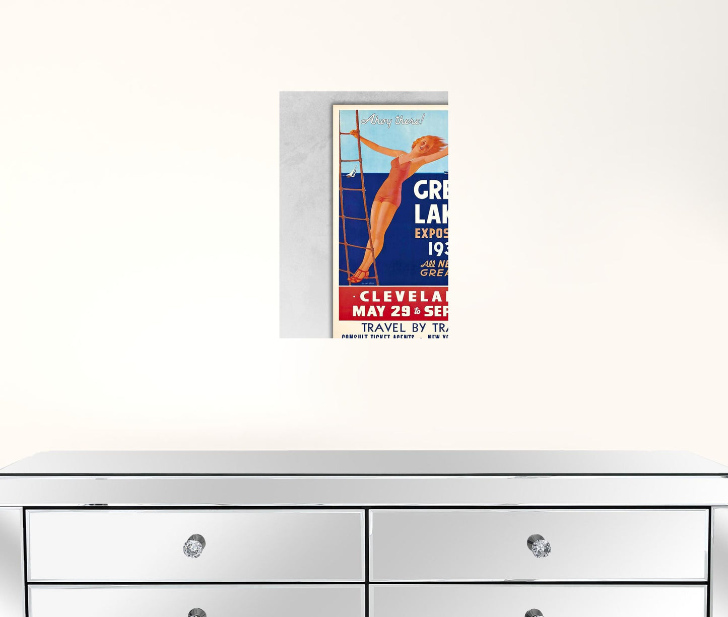 24" X 36" Great Lakes 1937 Vintage Travel Poster Wall Art