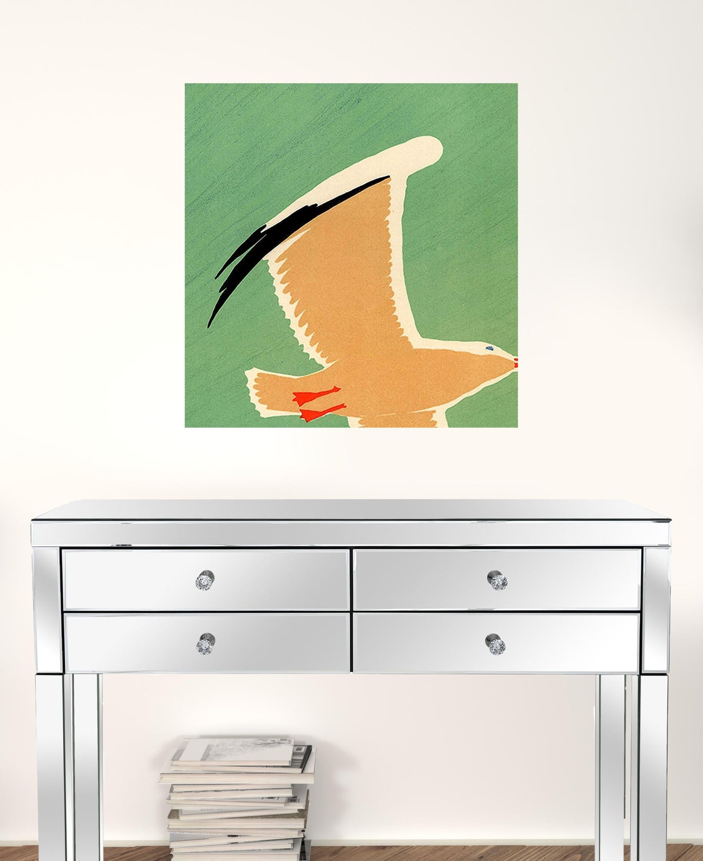 24" X 36" Birds Over Lake Michigan C1929 Vintage Travel Poster Wall Art