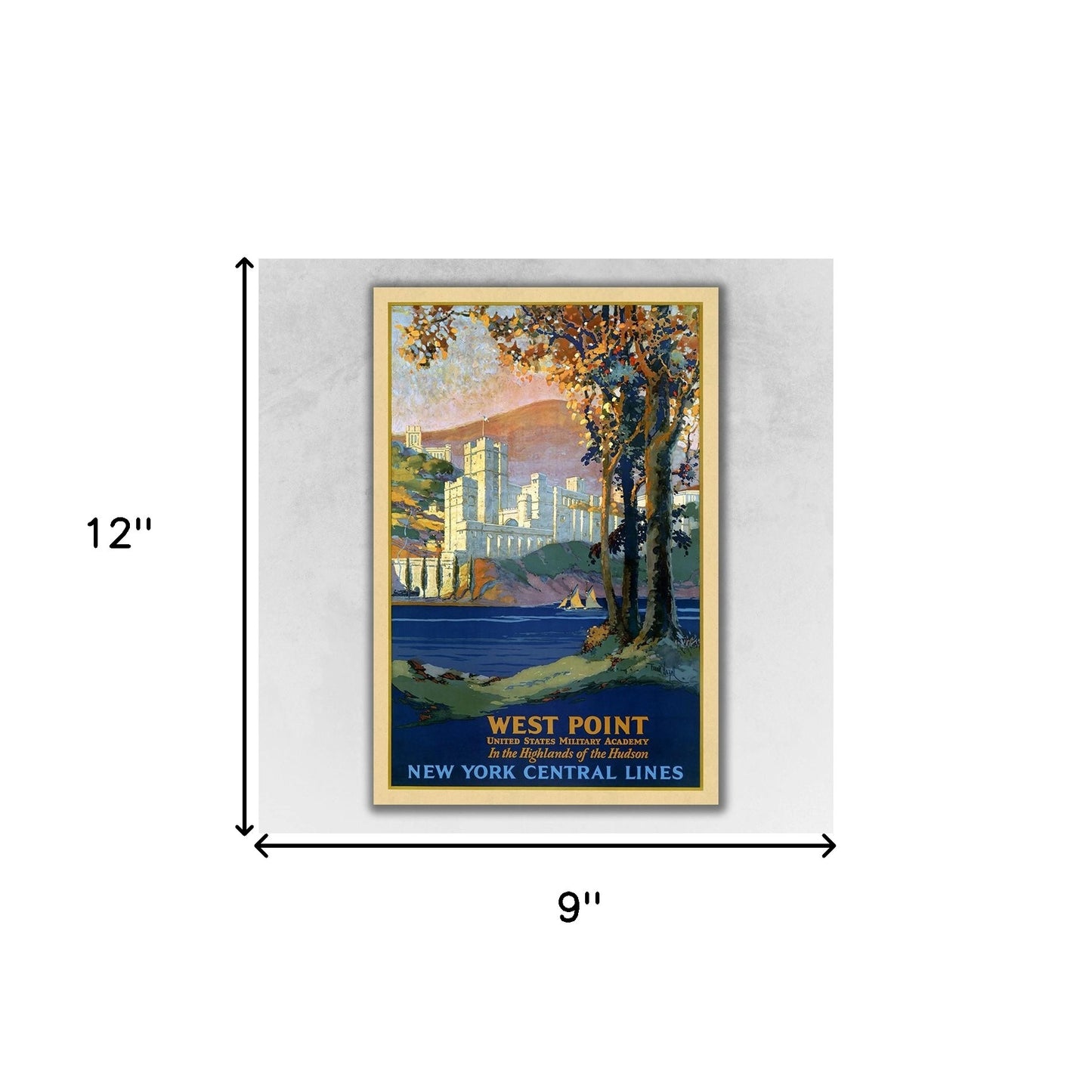 West Point New York Vintage Travel Unframed Print Wall Art