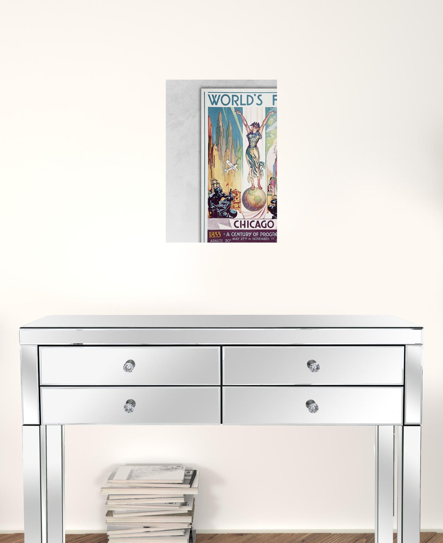 36" x 54" Vintage 1933 Chicago Worlds Fair Wall Art