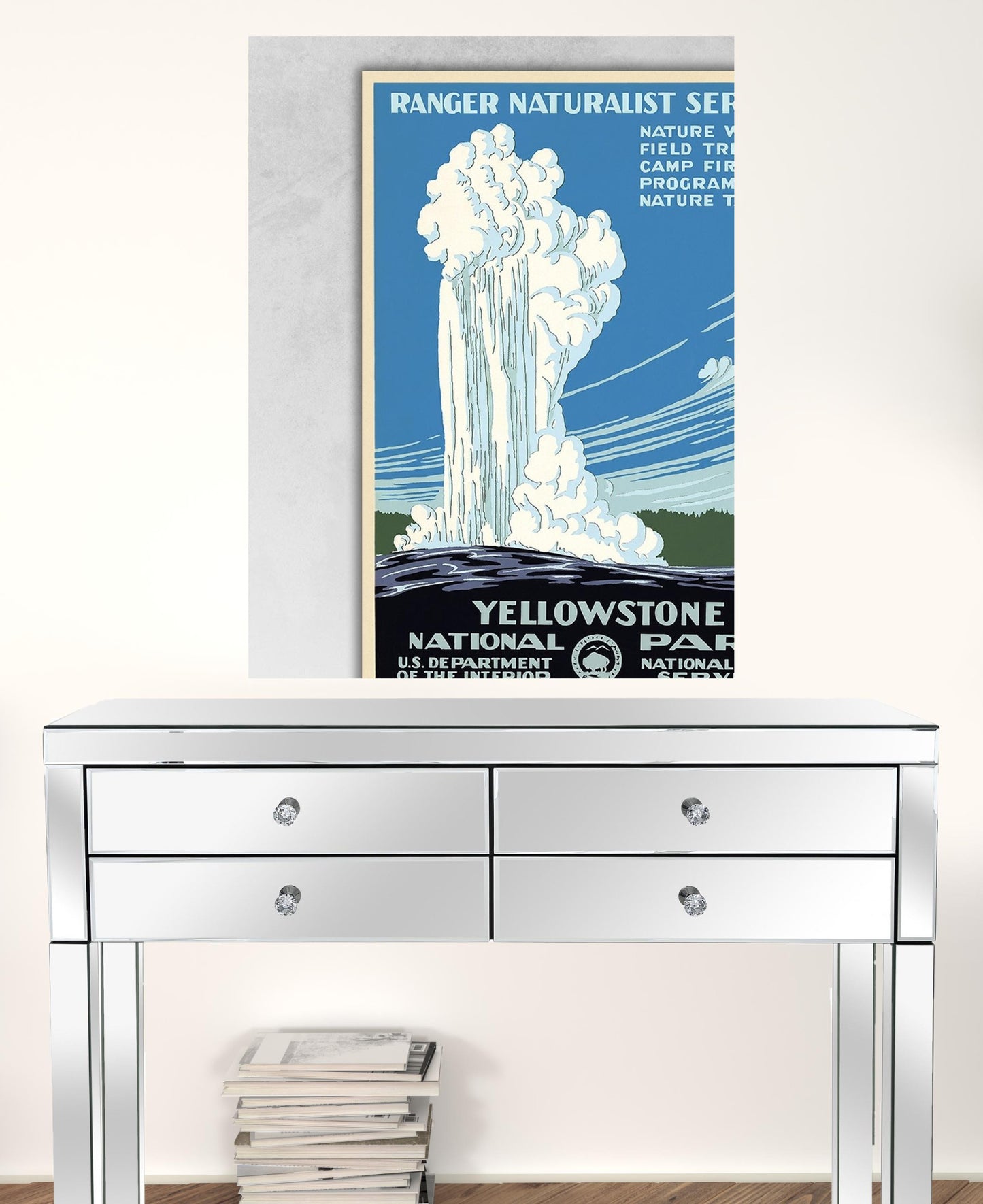 36" x 48" Yellowstone National Park c1938 Vintage Travel Poster Wall Art