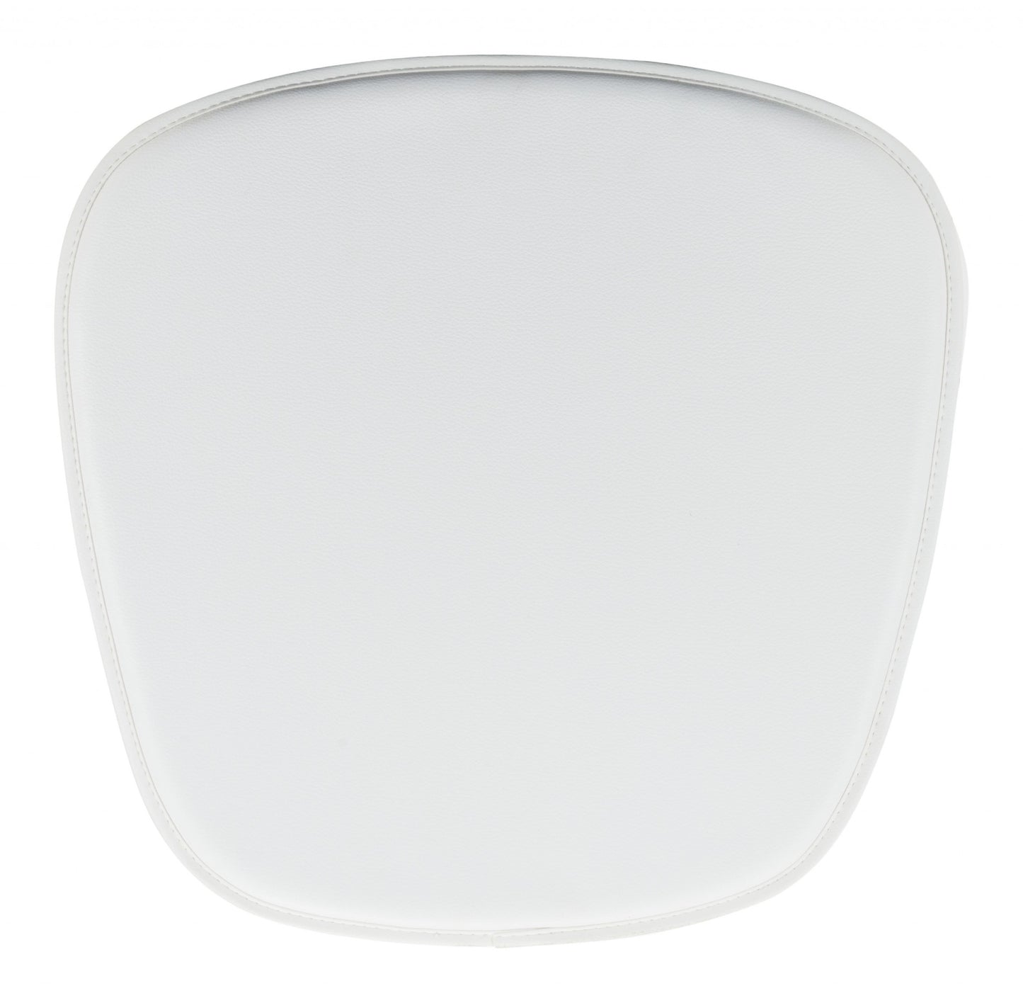 17" X 17" White Faux Leather Seat Cushion