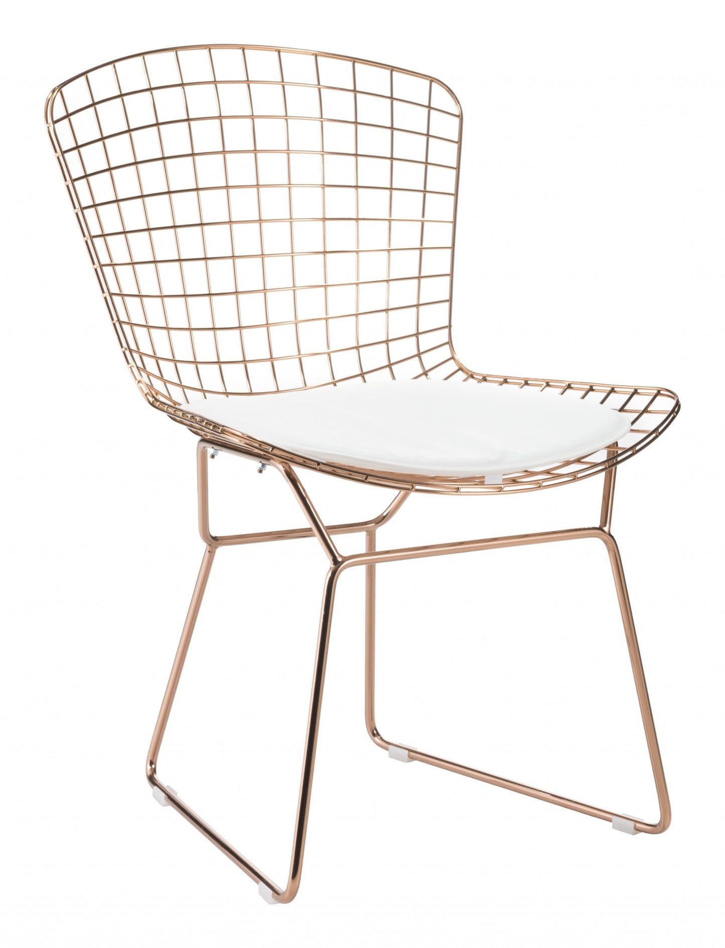 17" X 17" White Faux Leather Seat Cushion