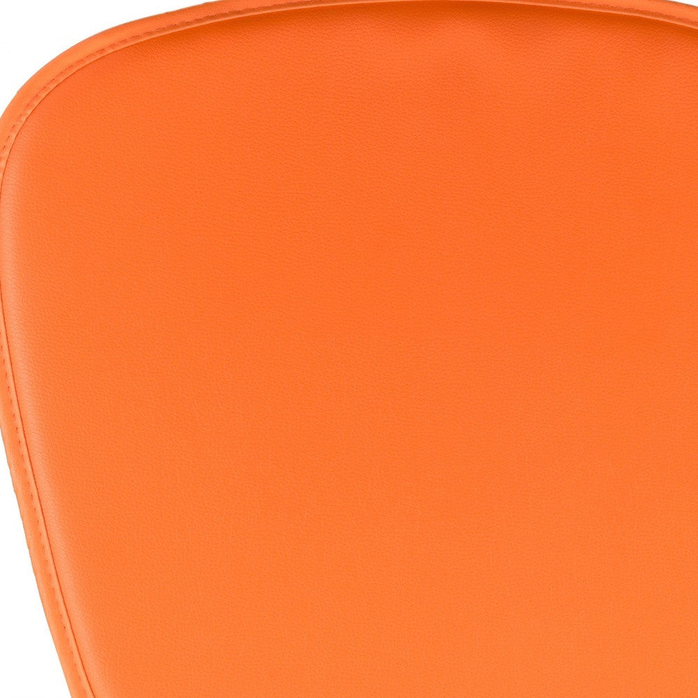 17" X 17" Orange Synthetic Solid Color Dining Chair Cushion Seat Cushion