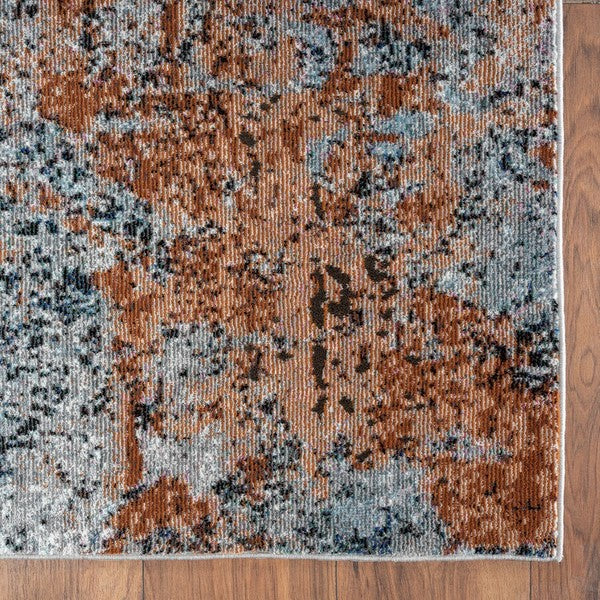 5’ x 8’ Rustic Brown Abstract Area Rug