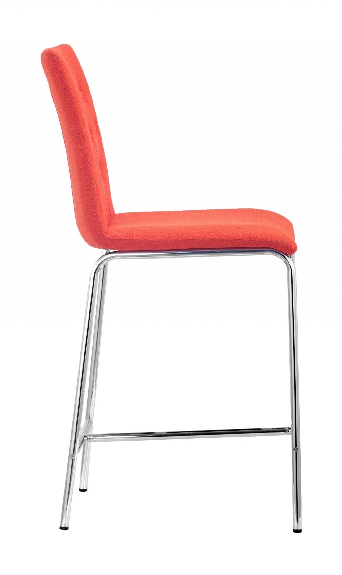 Set Of Two 39" Tangerine Low Back Chairs With Footrest