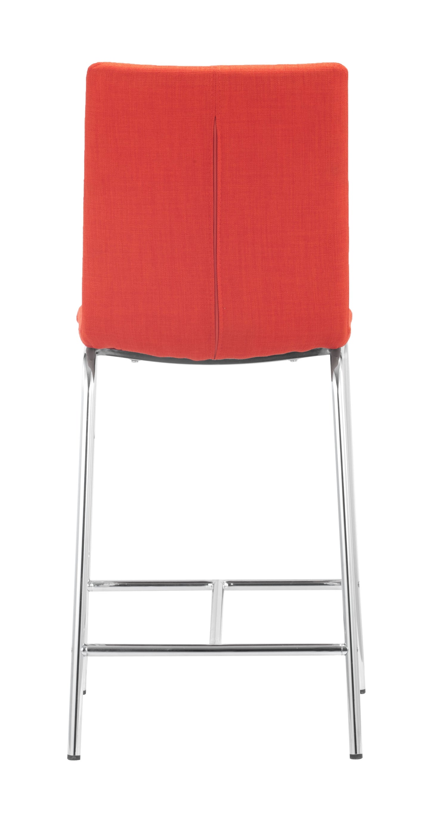 Set Of Two 39" Tangerine Low Back Chairs With Footrest