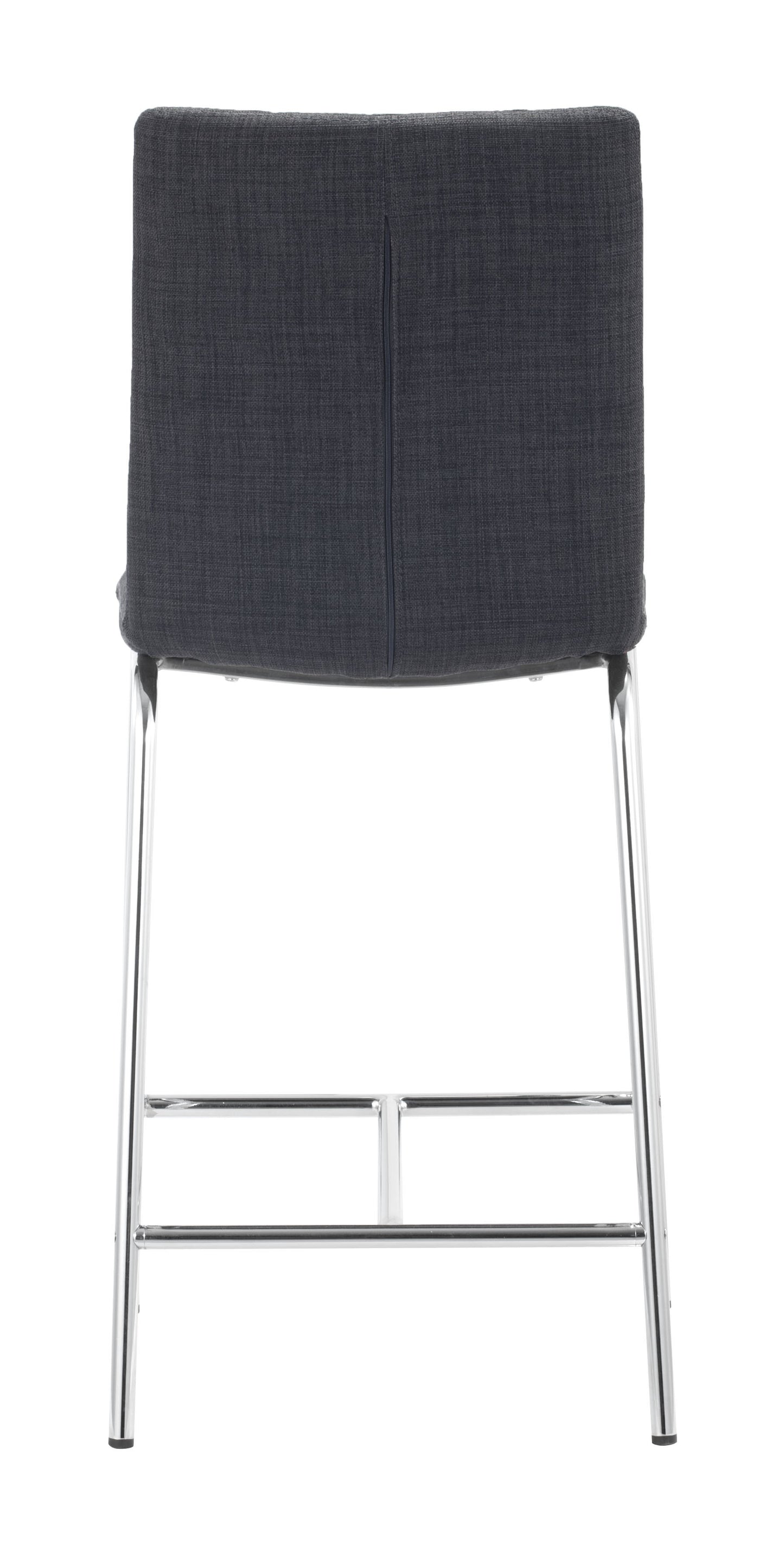 Set Of Two 39" Graphite Low Back Chairs With Footrest
