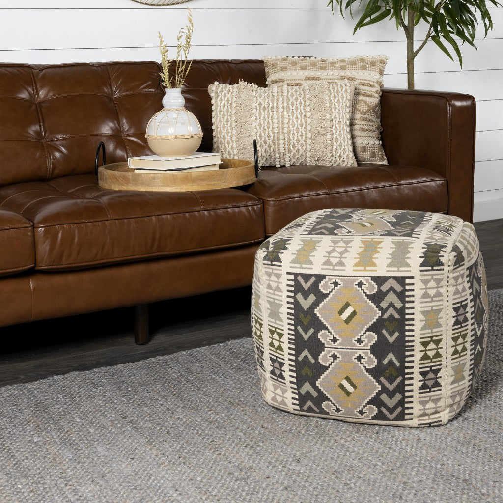 17" X 17" Abstract Polyester Blown Seam Pillow