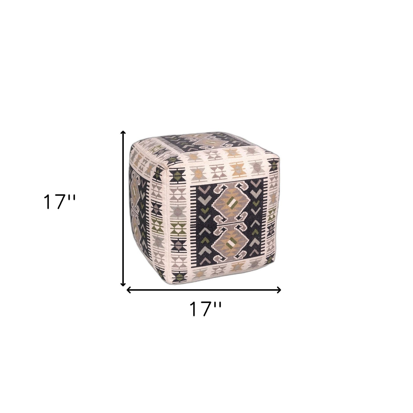 17" X 17" Abstract Polyester Blown Seam Pillow