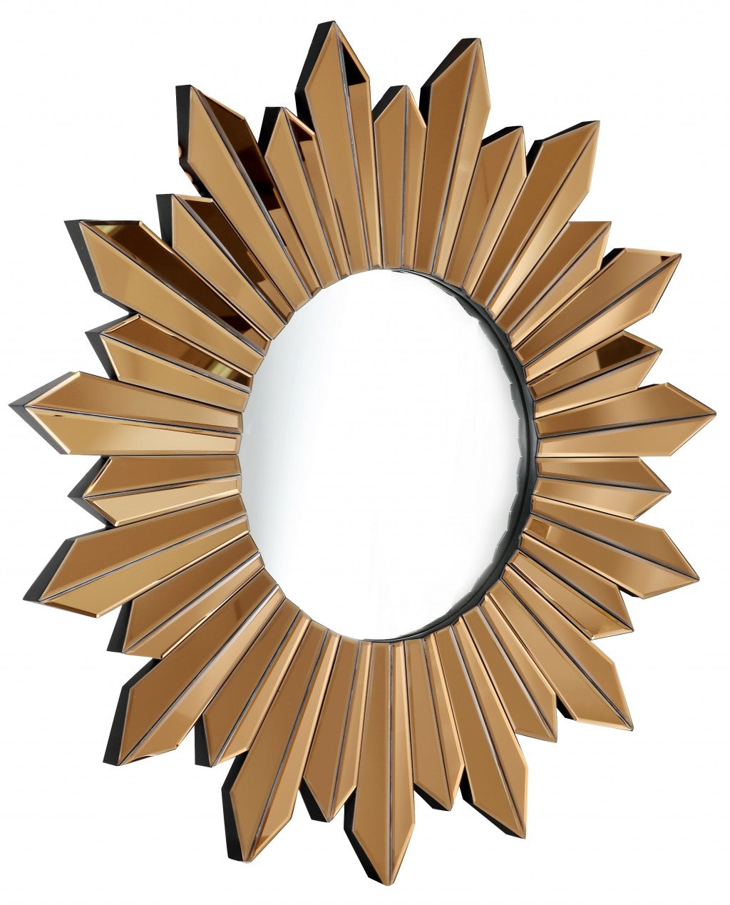 Gold Sunburst Accent Glass Mirror