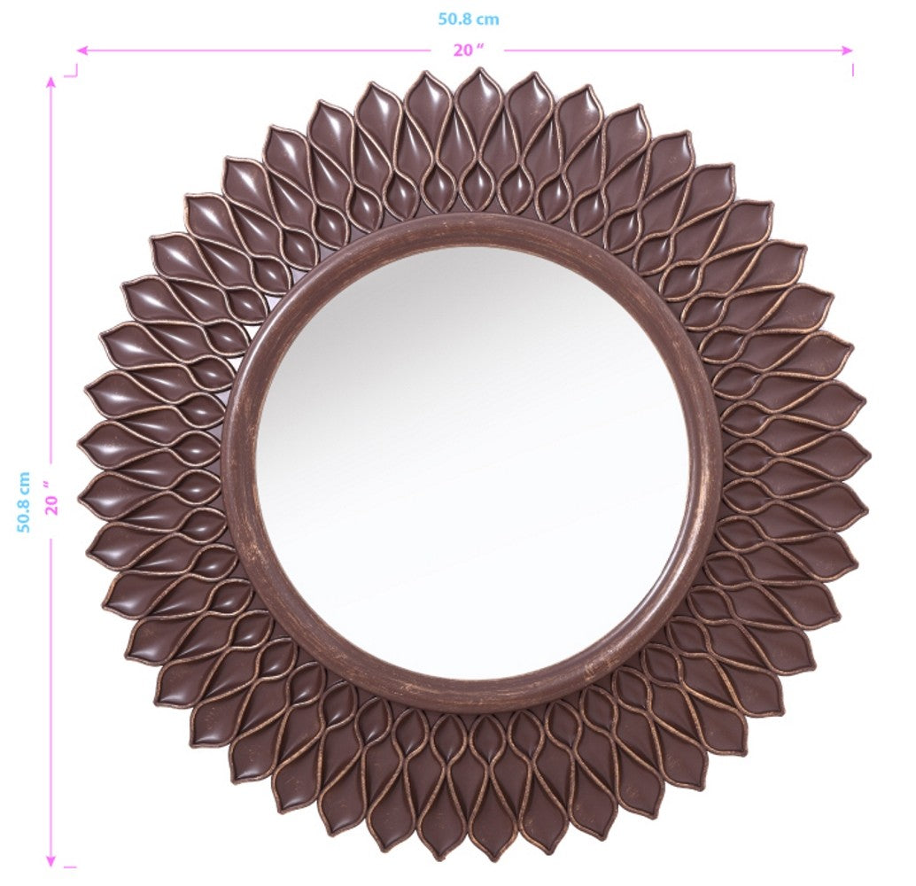 Bronze Round Accent Mirror