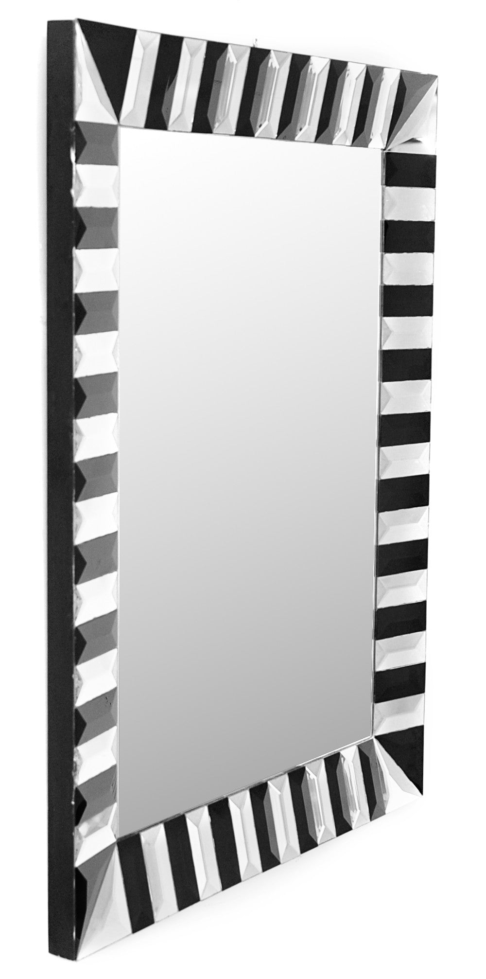 Black Rectangle Accent Glass Mirror