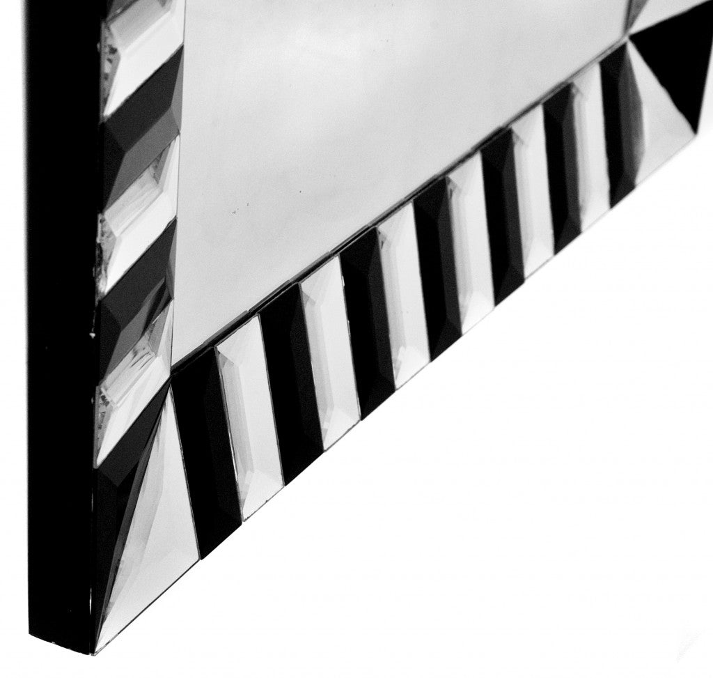 Black Rectangle Accent Glass Mirror