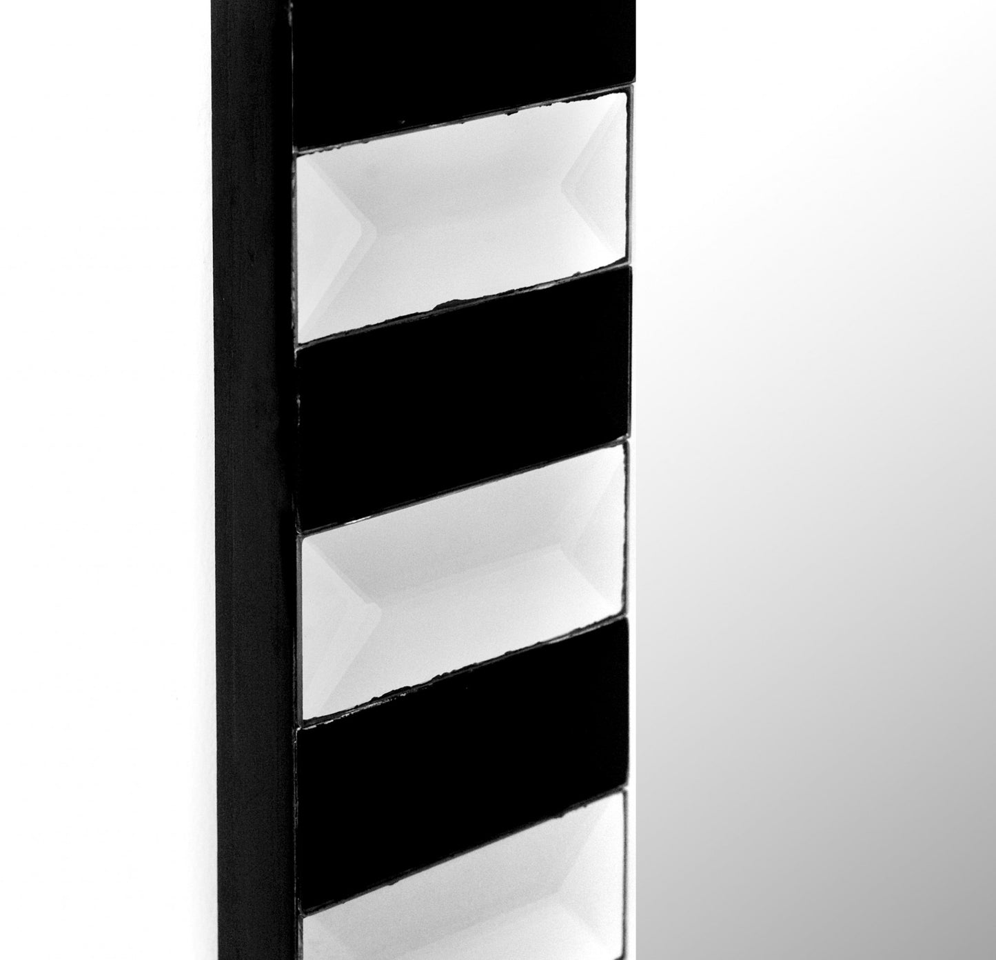 Black Rectangle Accent Glass Mirror