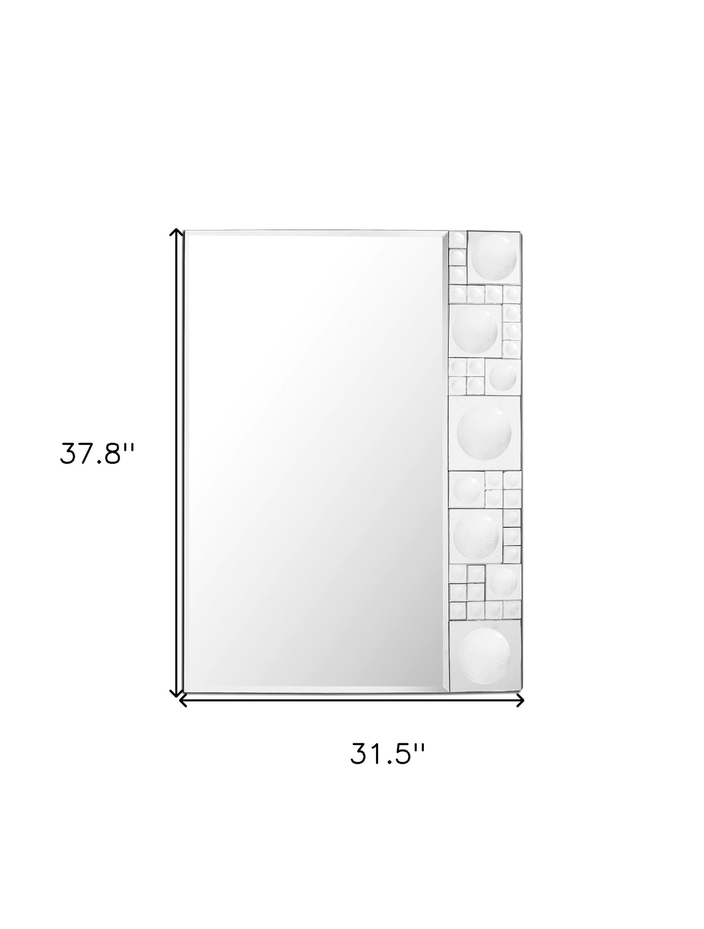 Clear Rectangle Accent Glass Mirror