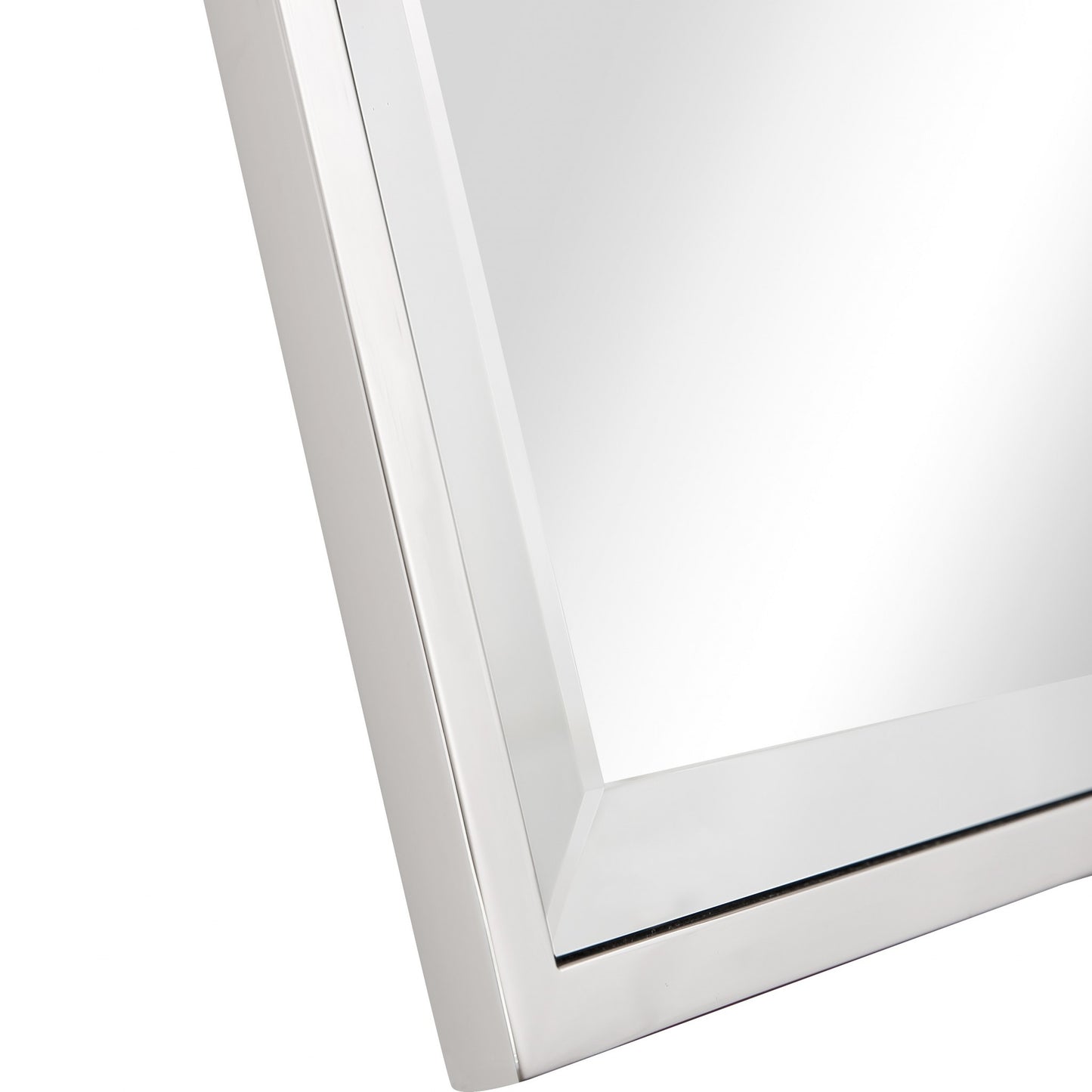 Silver Square Accent Metal Mirror