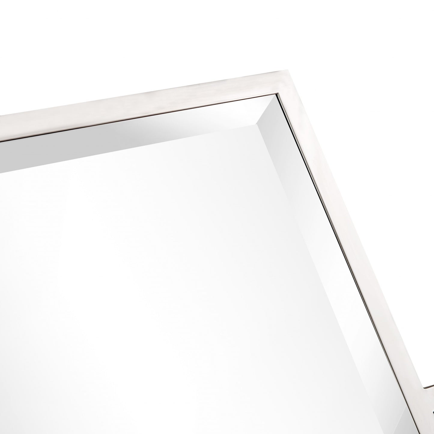 Silver Square Accent Metal Mirror