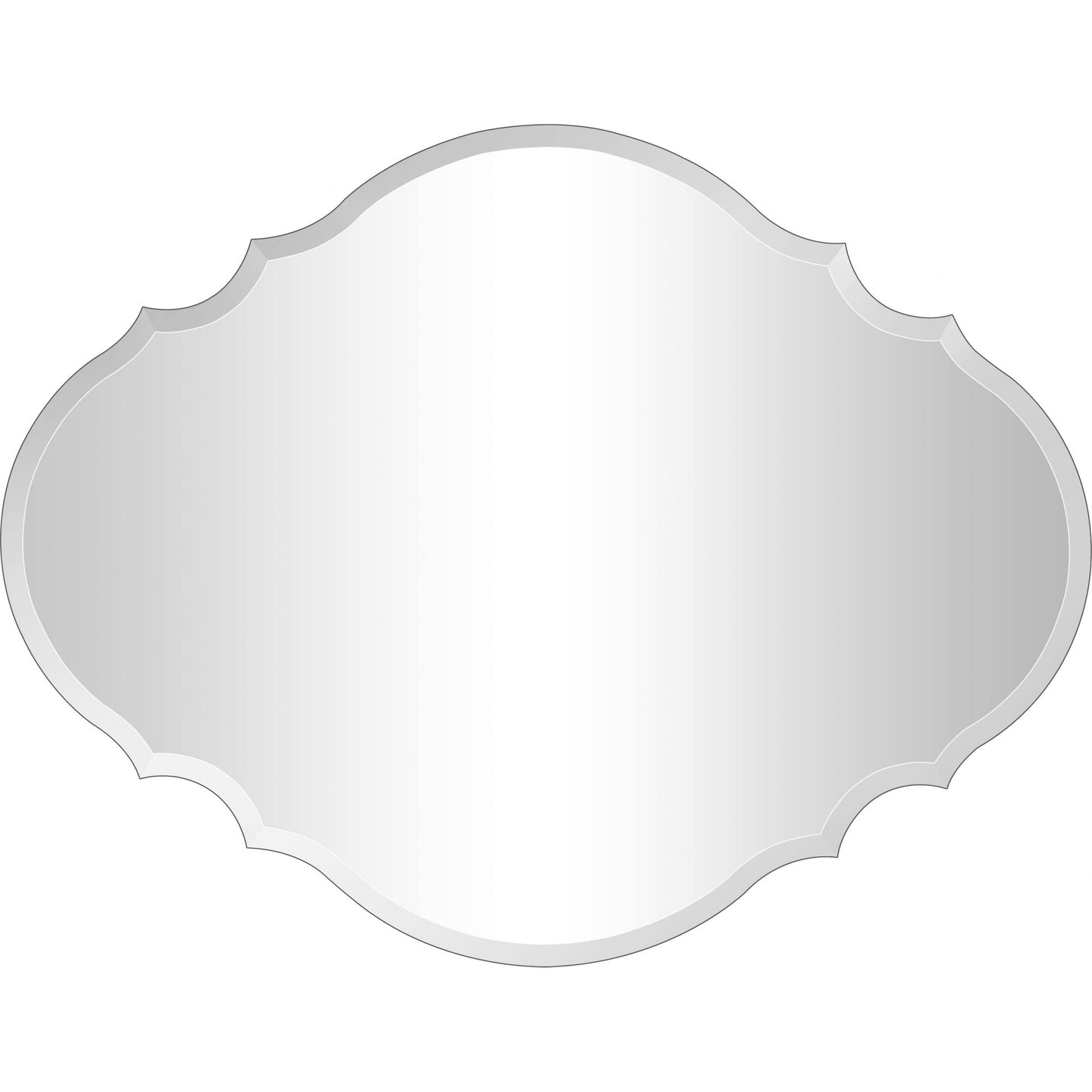 Silver Novelty Accent Glass Mirror