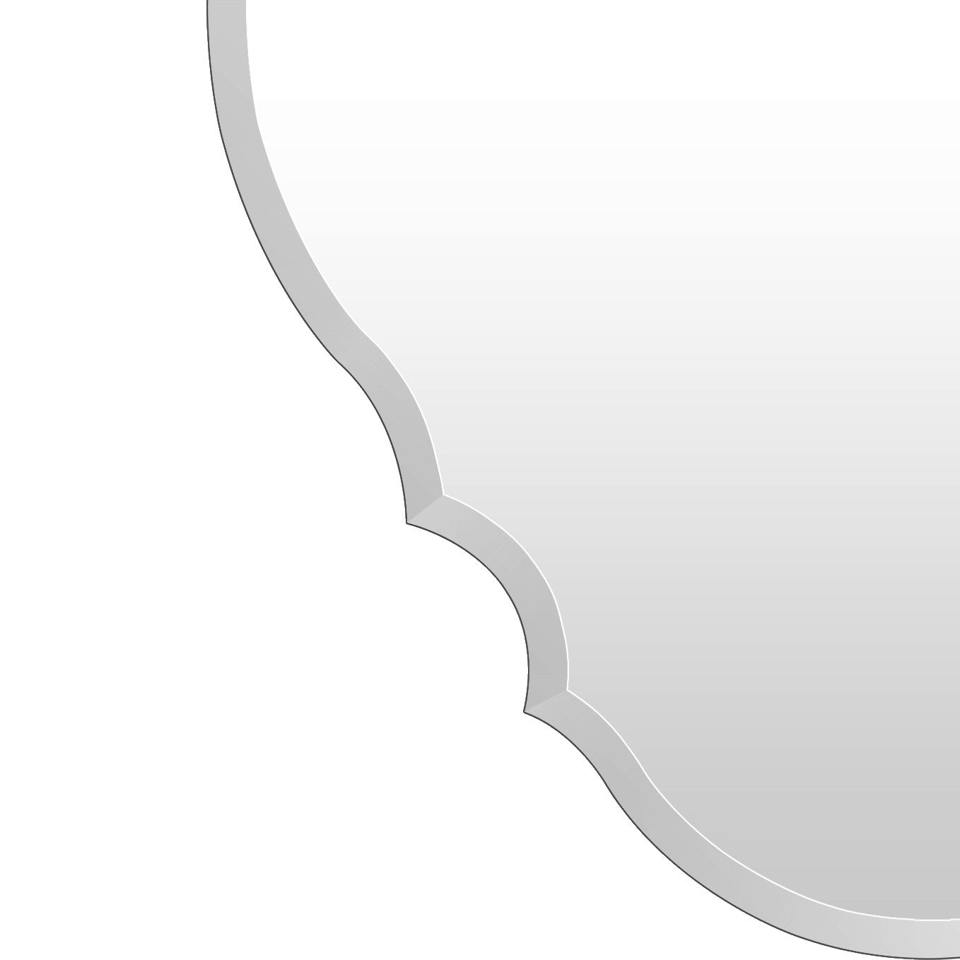 Silver Novelty Accent Glass Mirror