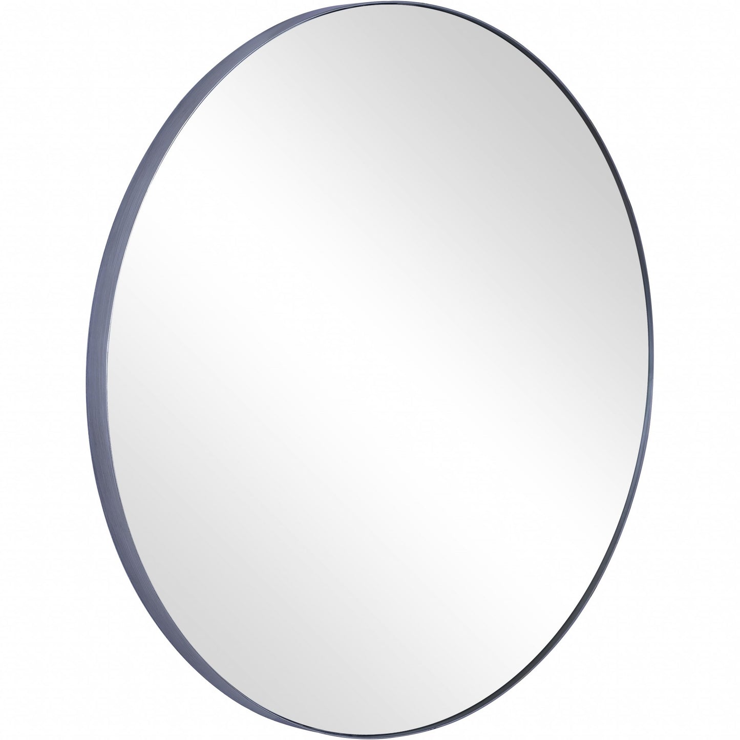 Black Round Accent Metal Mirror