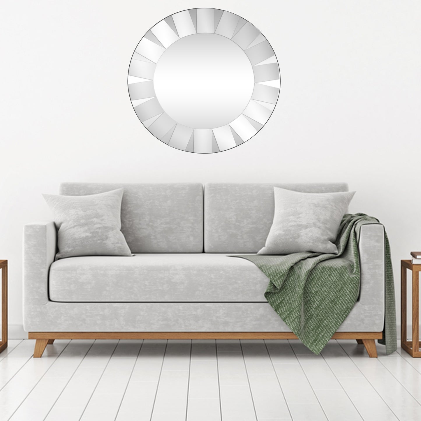 Clear Round Accent Glass Mirror
