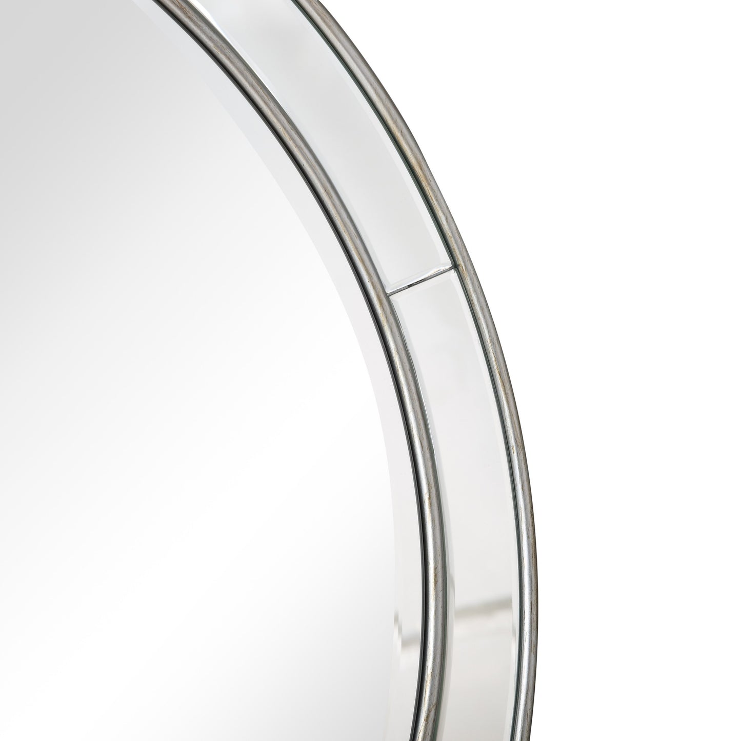 Silver Beaded Wall Mirror