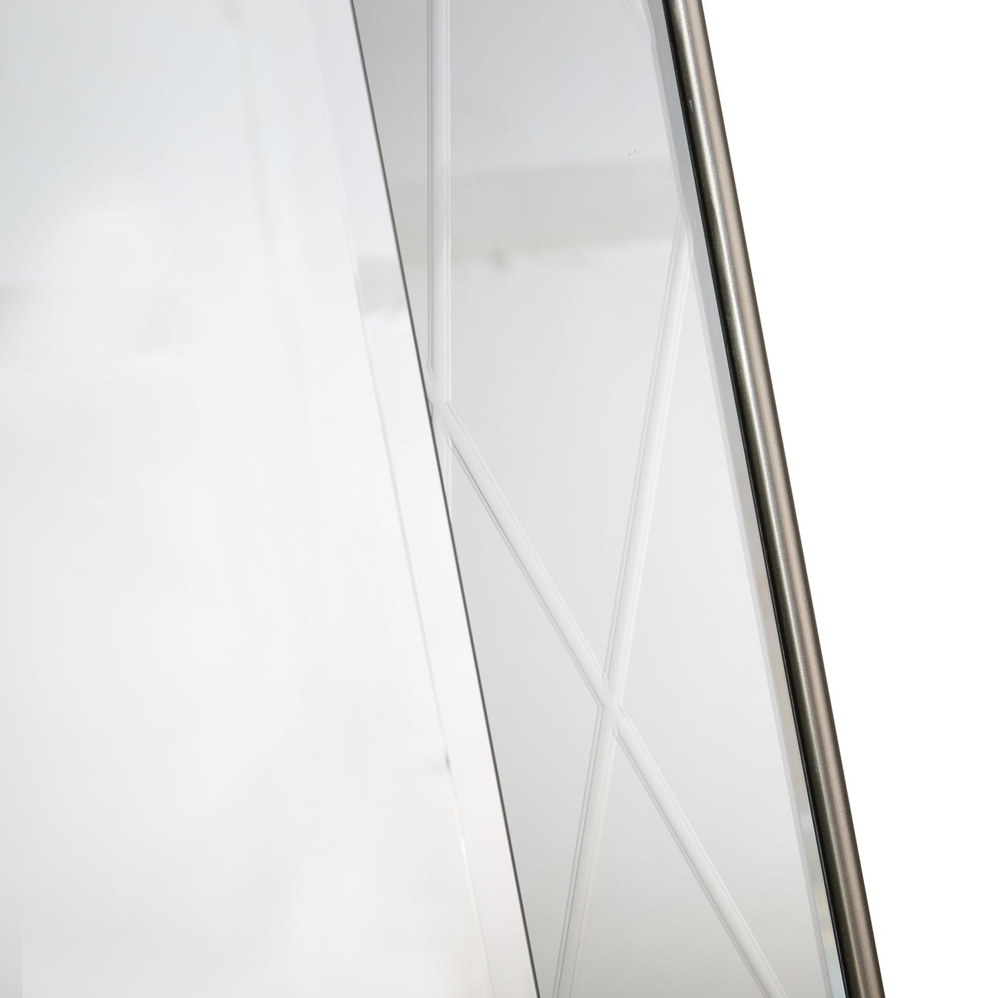 Champagne Rectangle Accent Metal Mirror