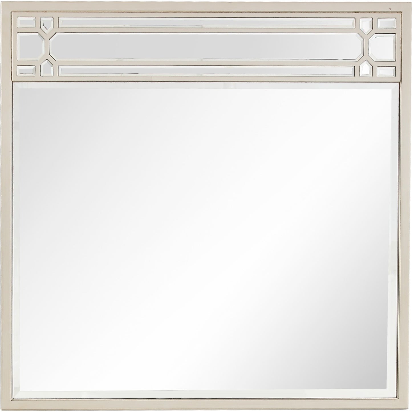Champagne Square Accent Metal Mirror