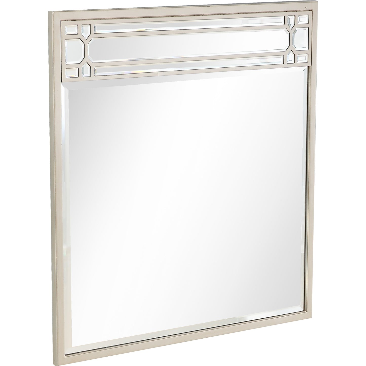 Champagne Square Accent Metal Mirror