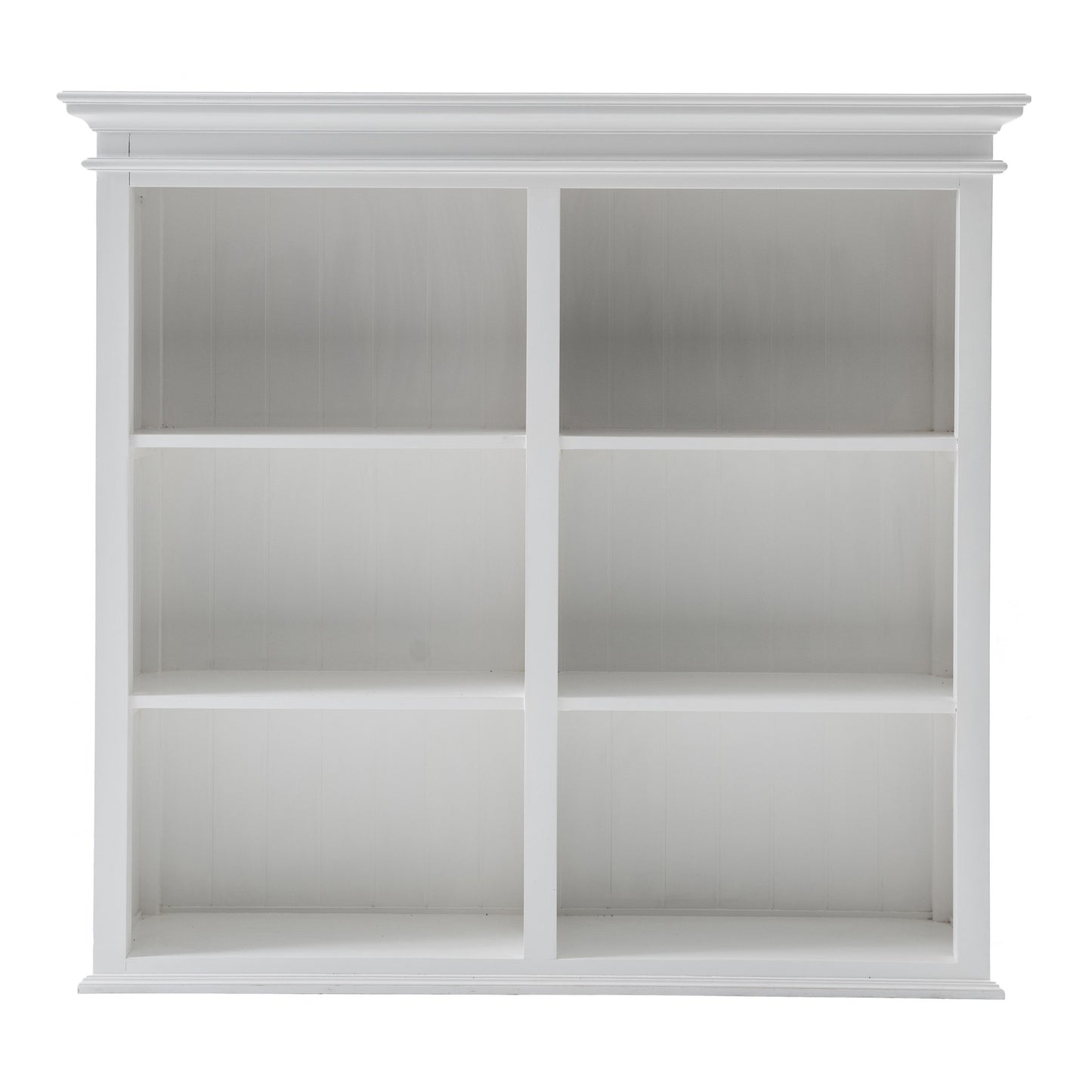 Classic White Buffet Hutch Unit with 6 Shelves