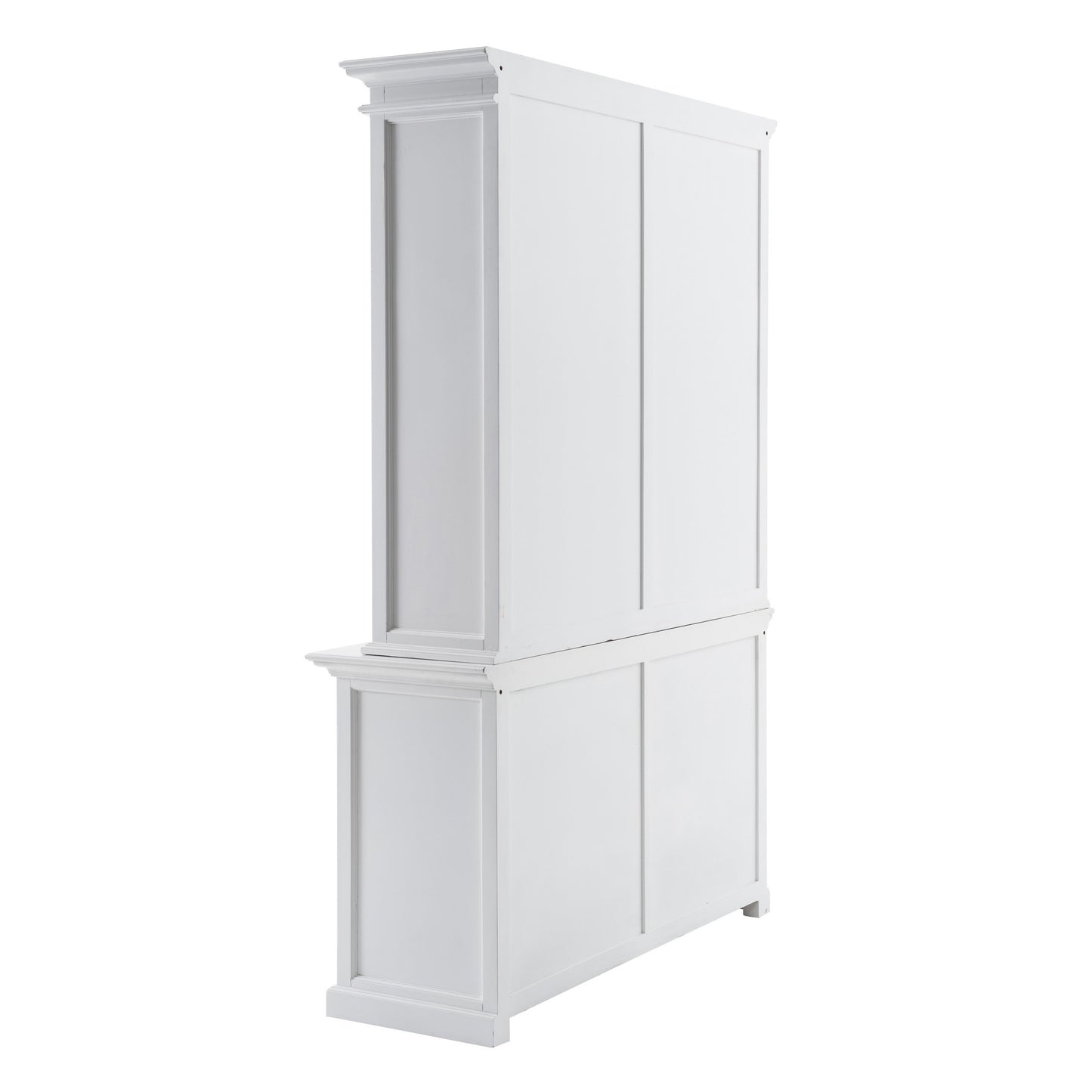 Classic White Buffet Hutch Unit with 8 Shelves