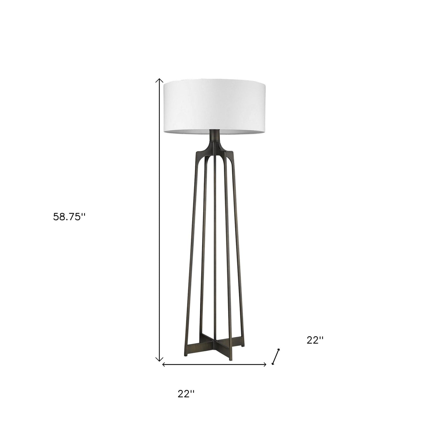 Lancet 1-Light Oil-Rubbed Bronze Floor Lamp