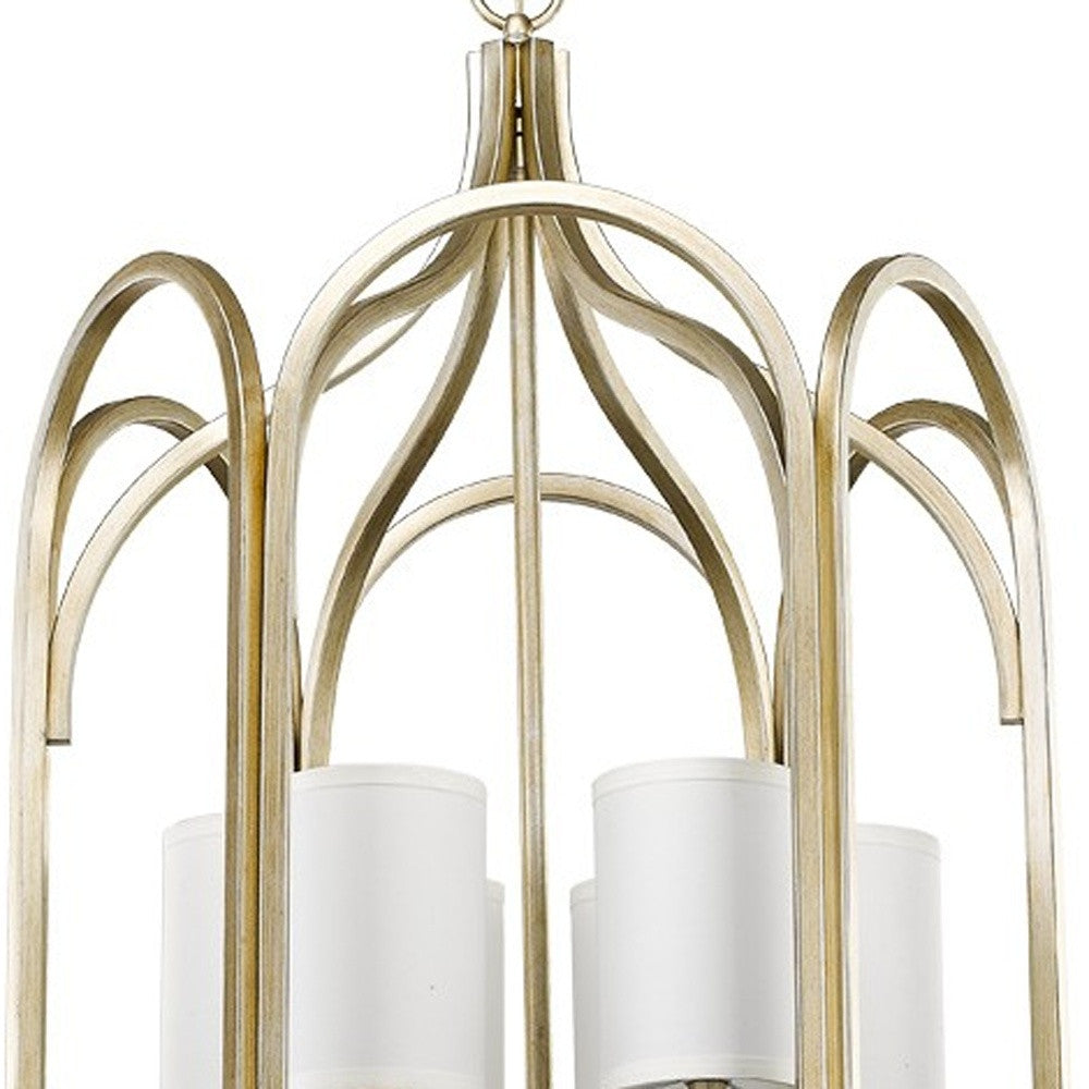 Ellie 6-Light Washed Gold Foyer Pendant