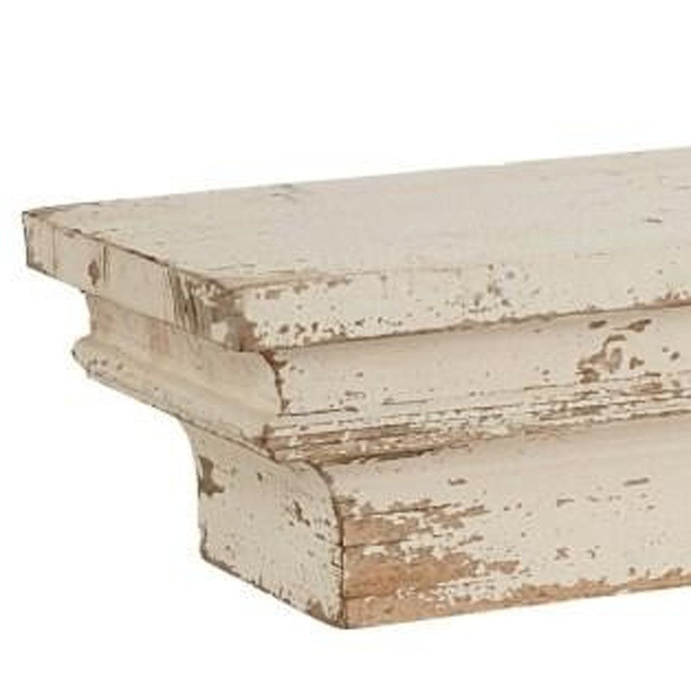 7" Solid Wood Wall Mounted Shelving Unit