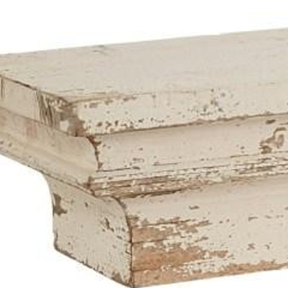 7" Solid Wood Wall Mounted Shelving Unit