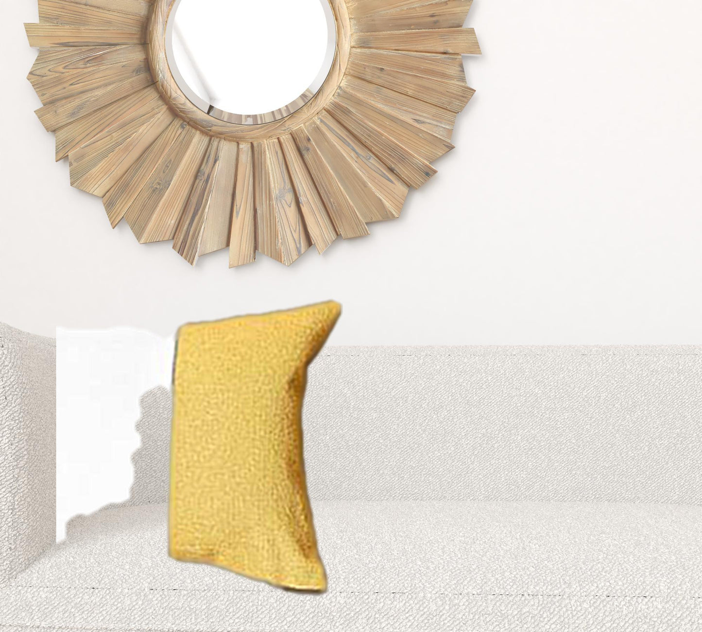 Yellow Tripartite Lumbar Throw Pillow