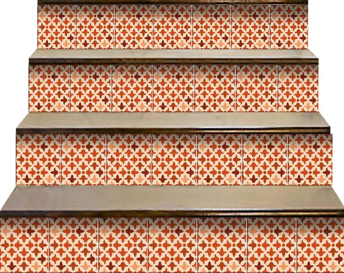 6" X 6" Terra Cotta Tango Peel and Stick Tiles