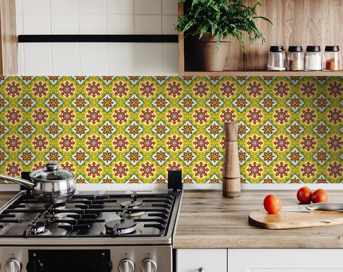 6" X 6" Fortuna Peel and Stick Removable Tiles