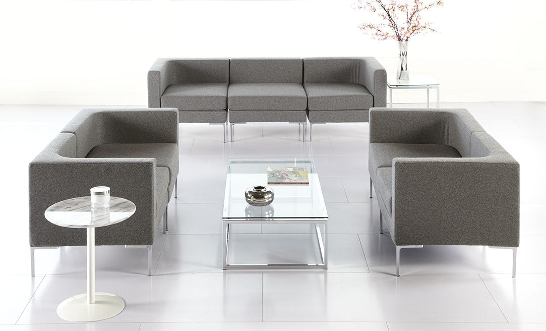 Geo Cube Clear Glass and Chrome End or Side Table
