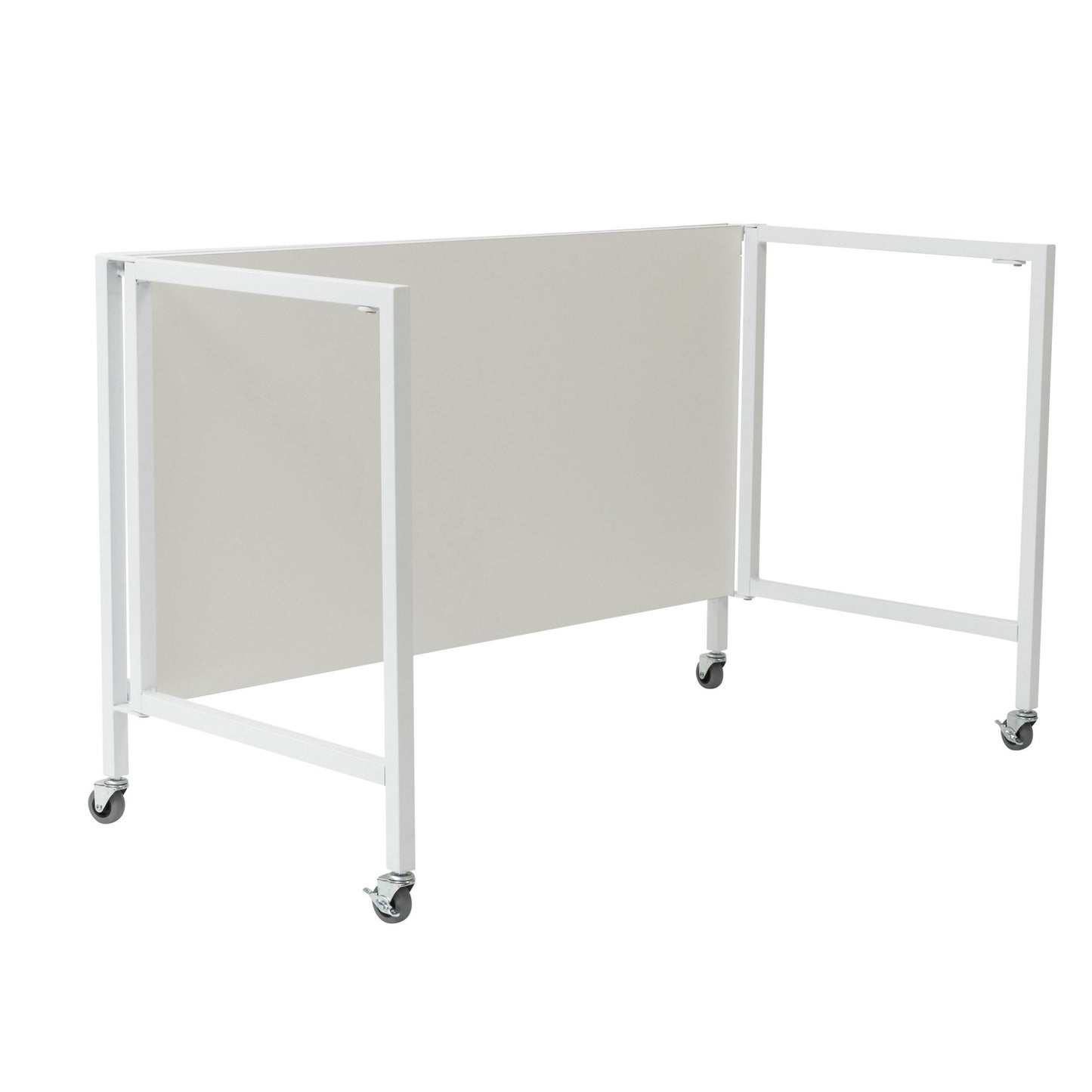 White Metal Minimalist Folding Table Desk