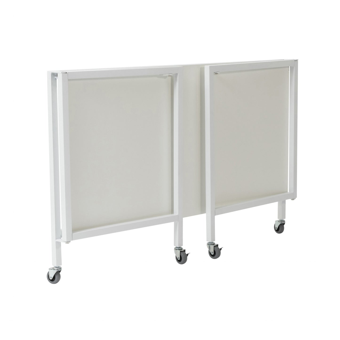 White Metal Minimalist Folding Table Desk