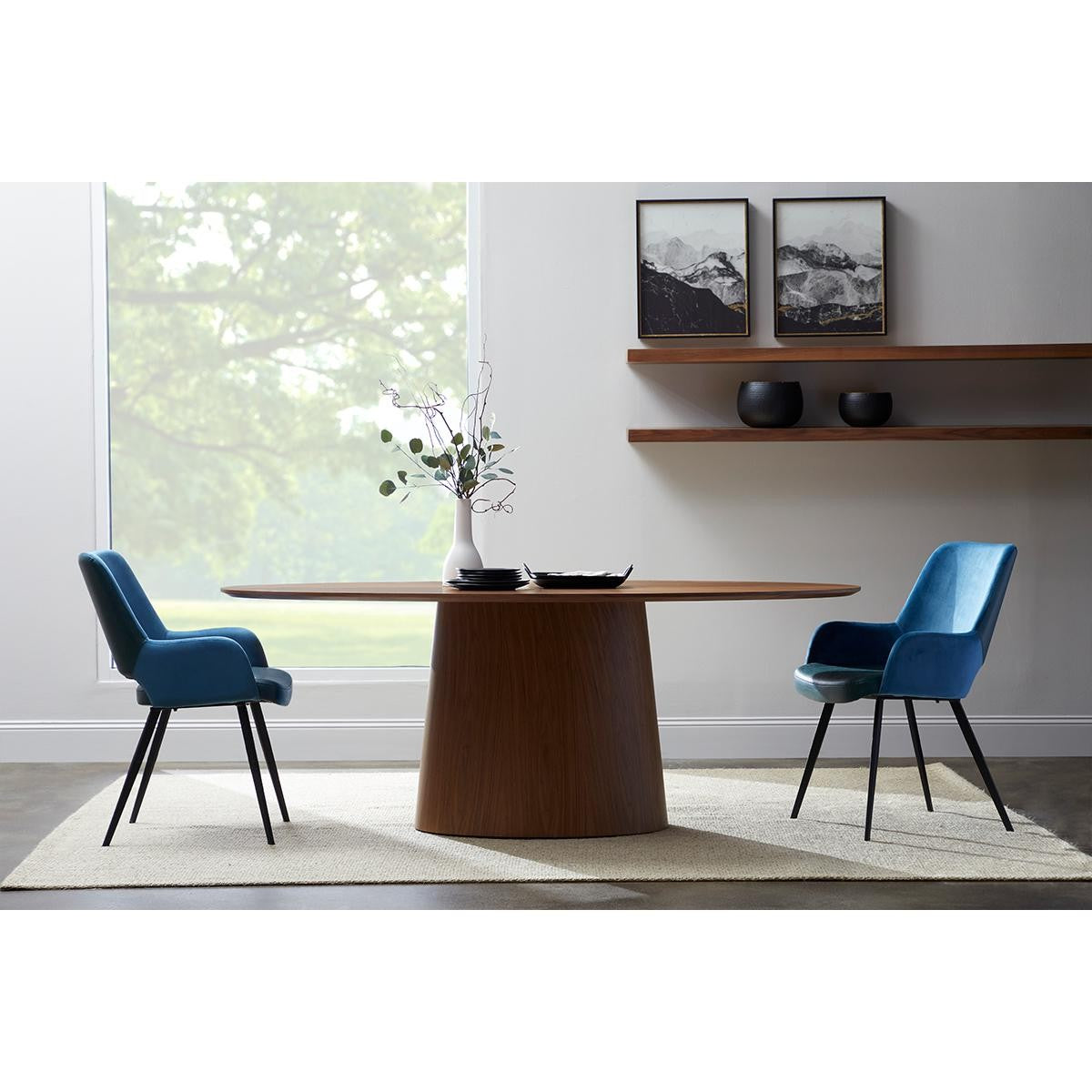 75" Walnut Brown Wooden Floating Shelf