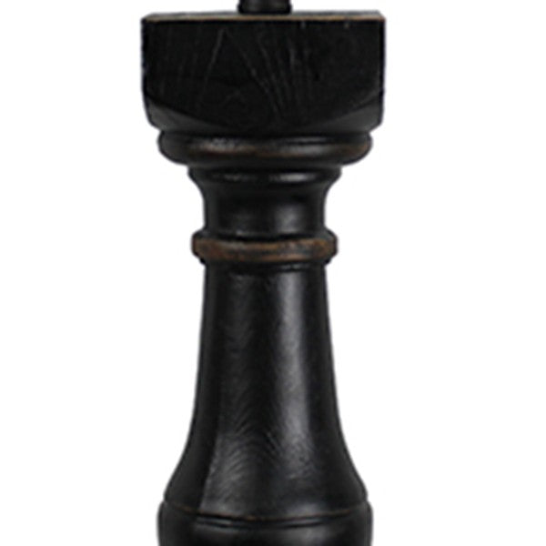 31" Black Standard Table Lamp With Black Shade