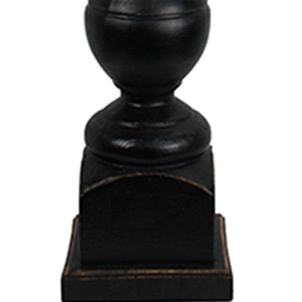31" Black Standard Table Lamp With Black Shade