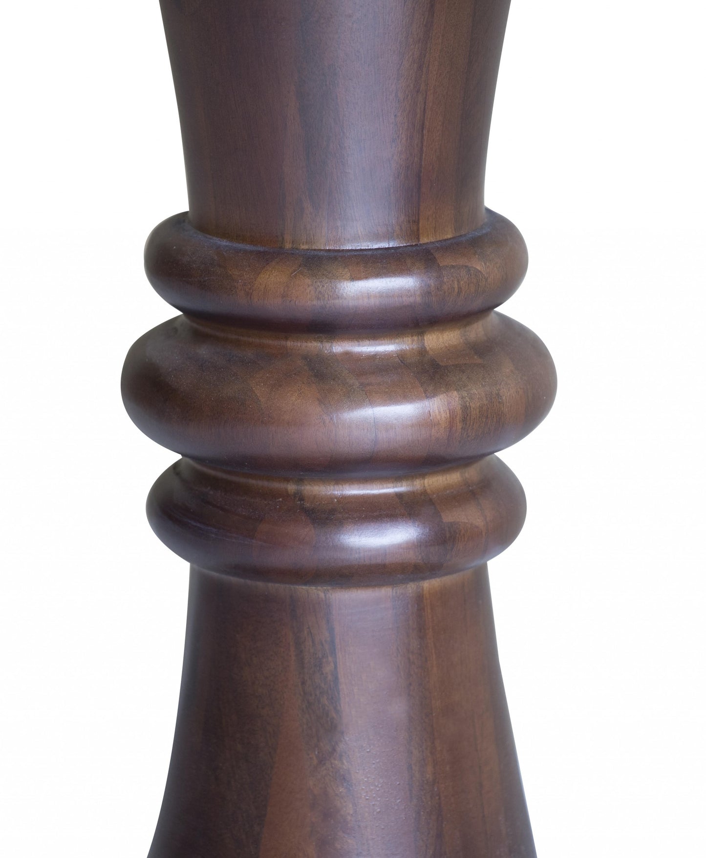 28" Brown Solid Wood Round End Table