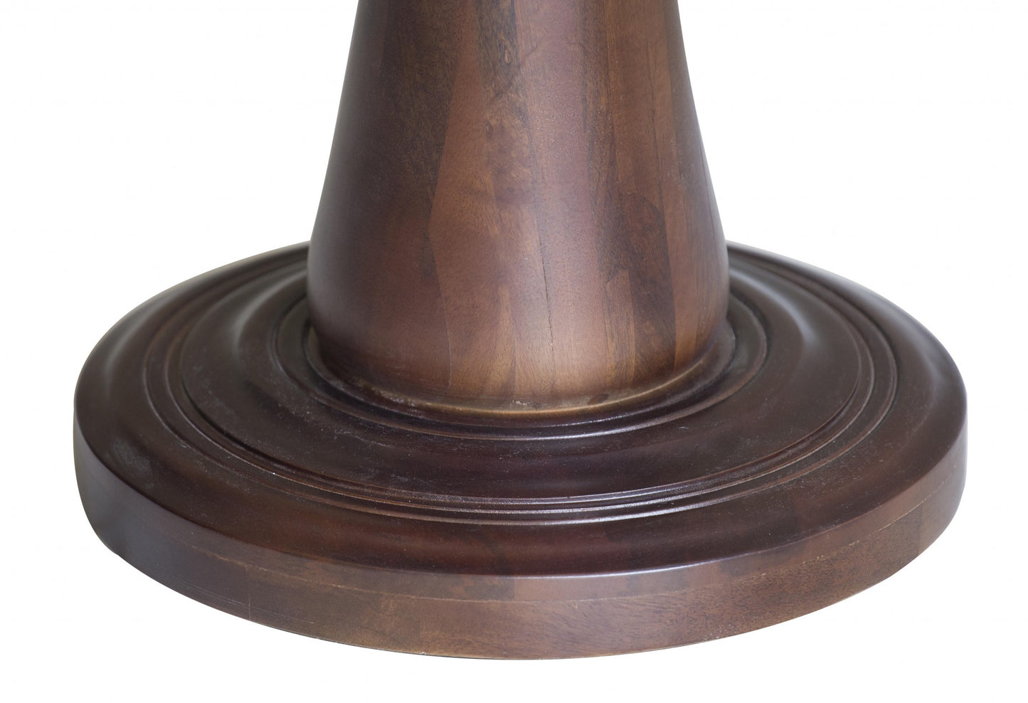 28" Brown Solid Wood Round End Table