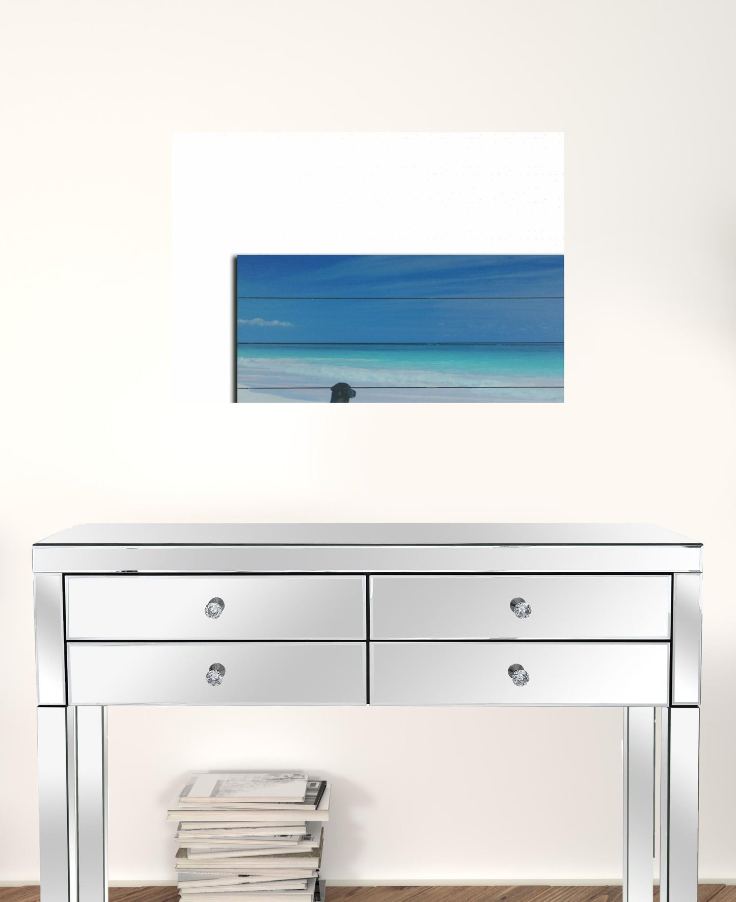 Energetic Dog At The Beach Unframed Photograph Wall Art