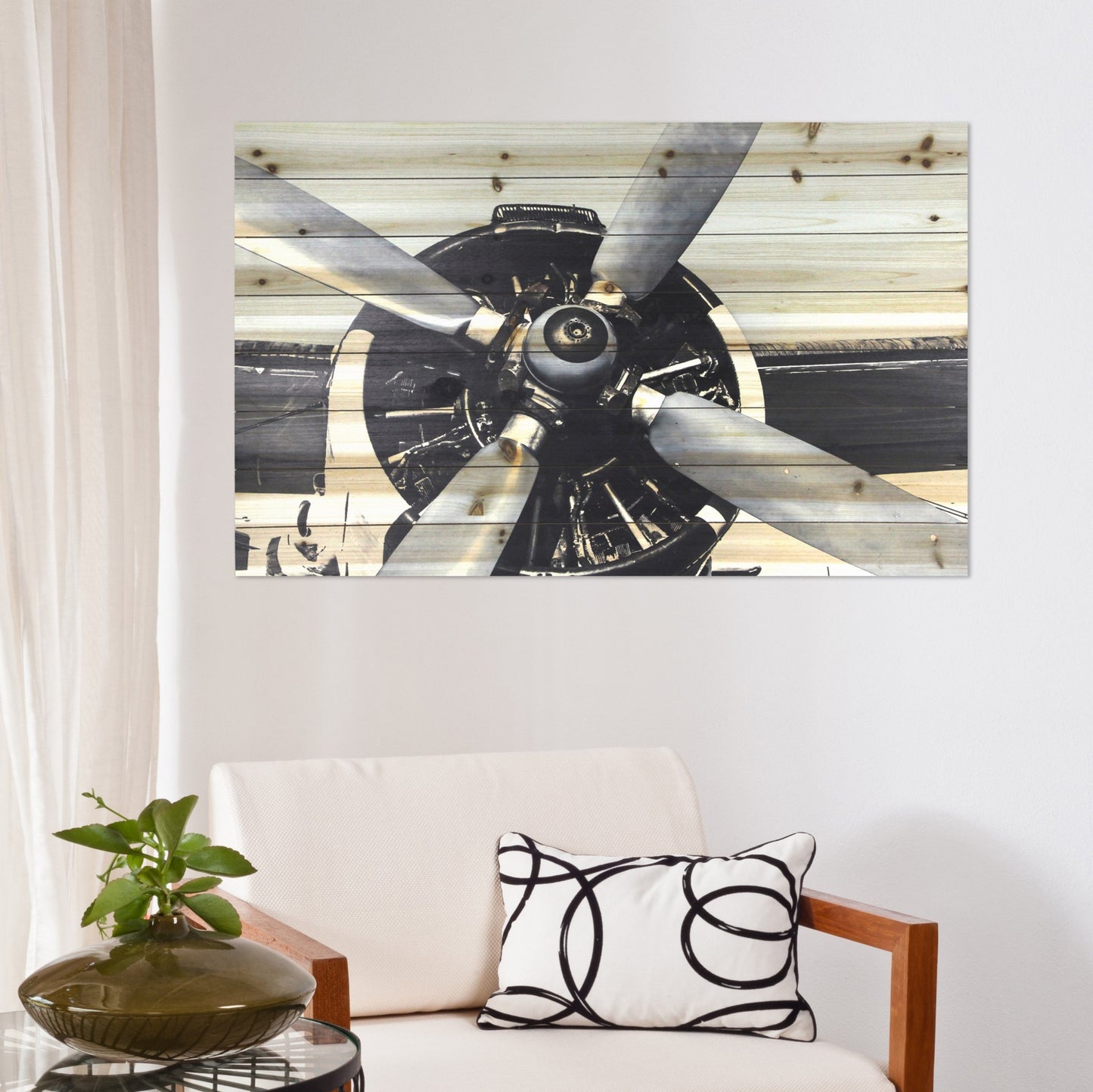 Vintage Airplane Unframed Photograph Wall Art