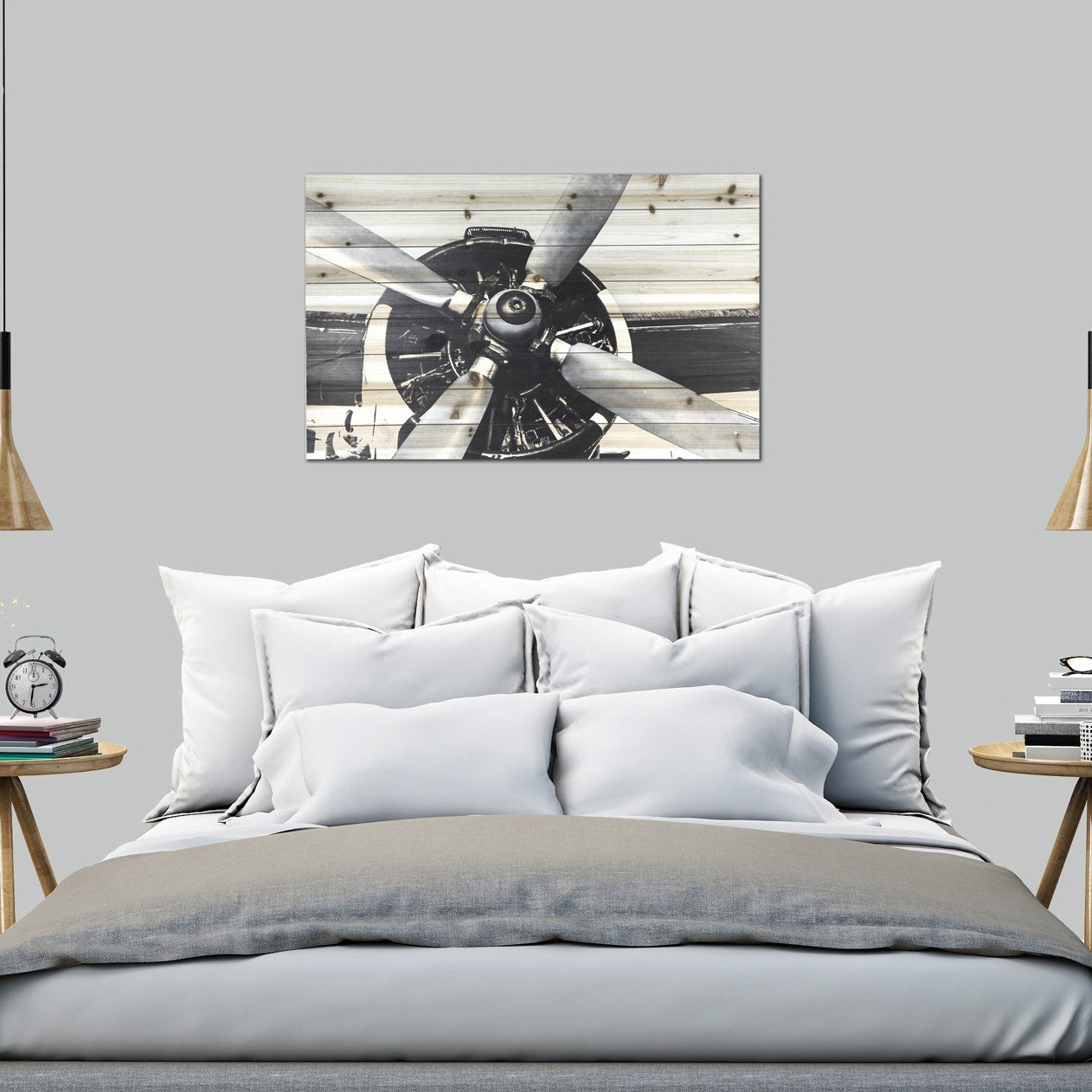 Vintage Airplane Unframed Photograph Wall Art